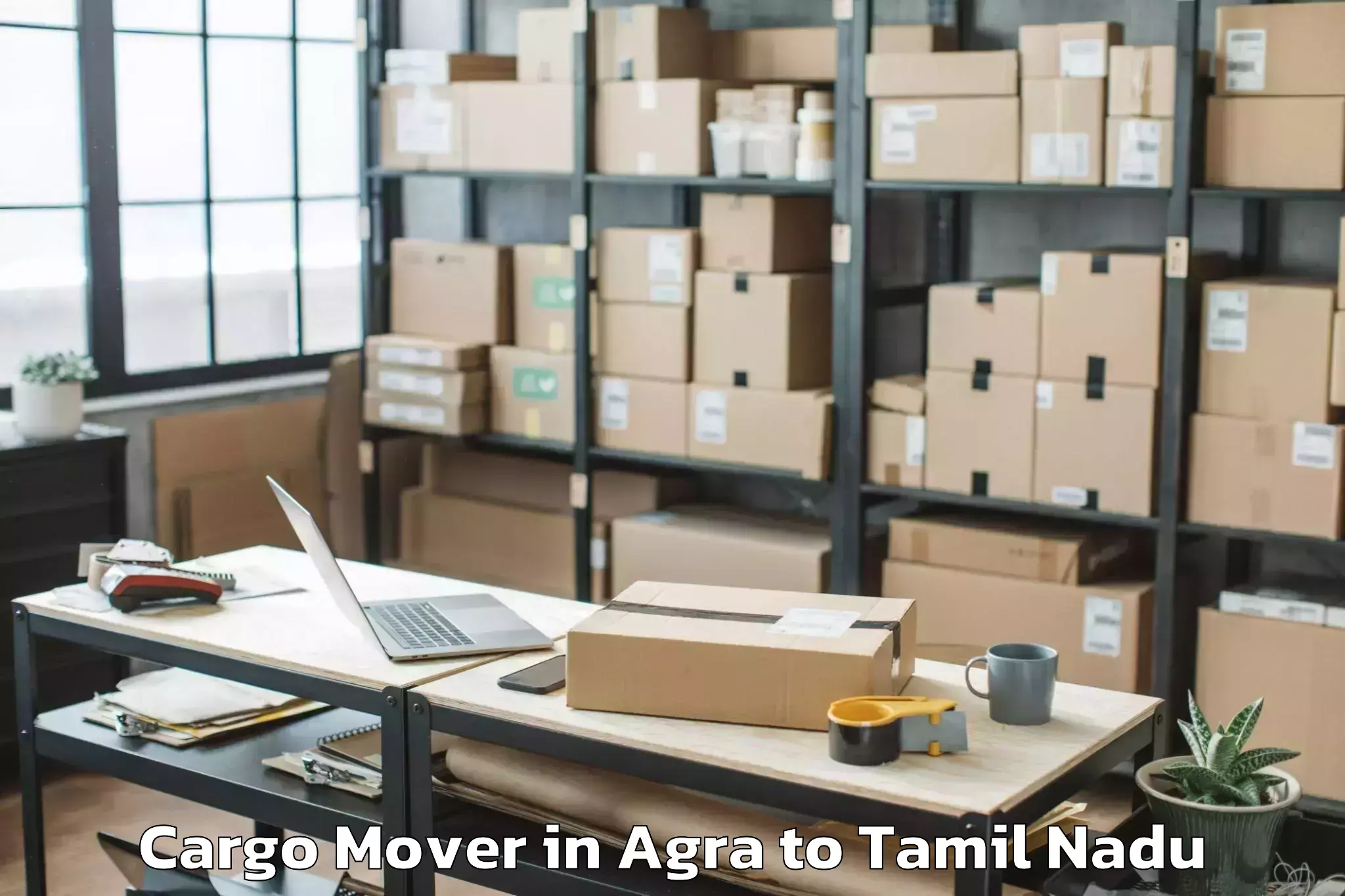 Professional Agra to Chennai Marina Mall Cargo Mover